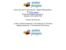 Tablet Screenshot of entrejuegos.cl
